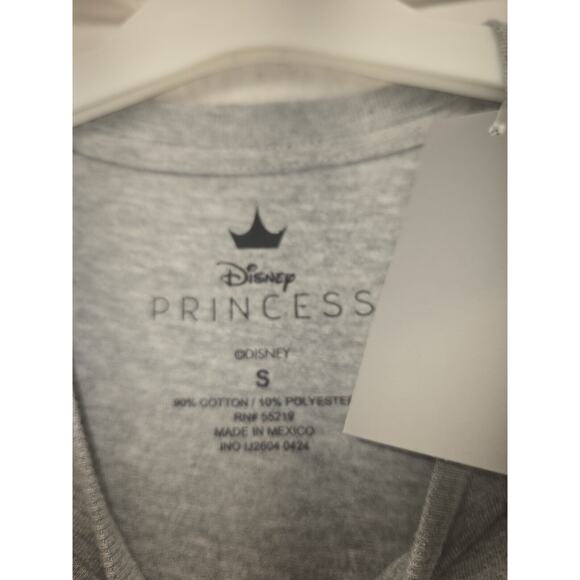 Disney Princess Shirt Women Small Gray Art Drawing Graphic Tee Short Sleeve 5962 - Picture 3 of 7